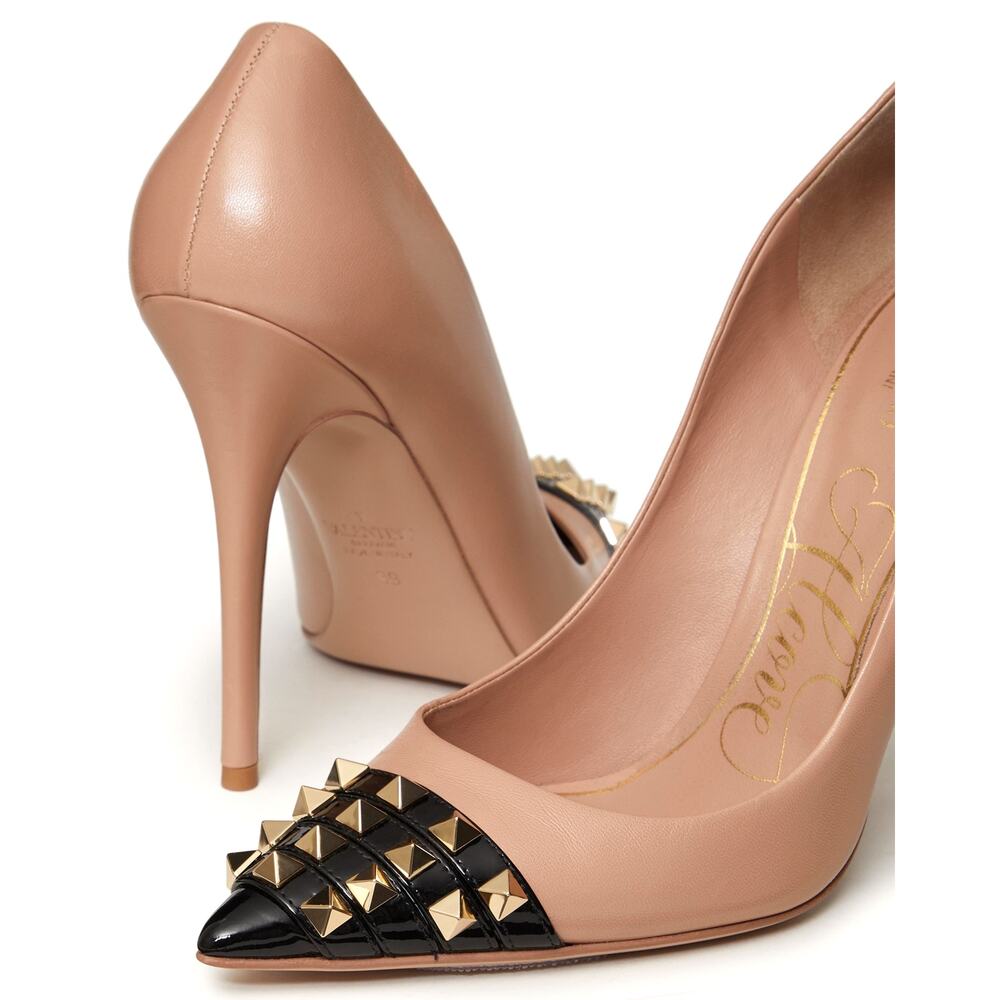 Valentino Garavani Rockstud Alcove 110 Leather Pointed-toe Pumps 36 - Picture 4 of 8